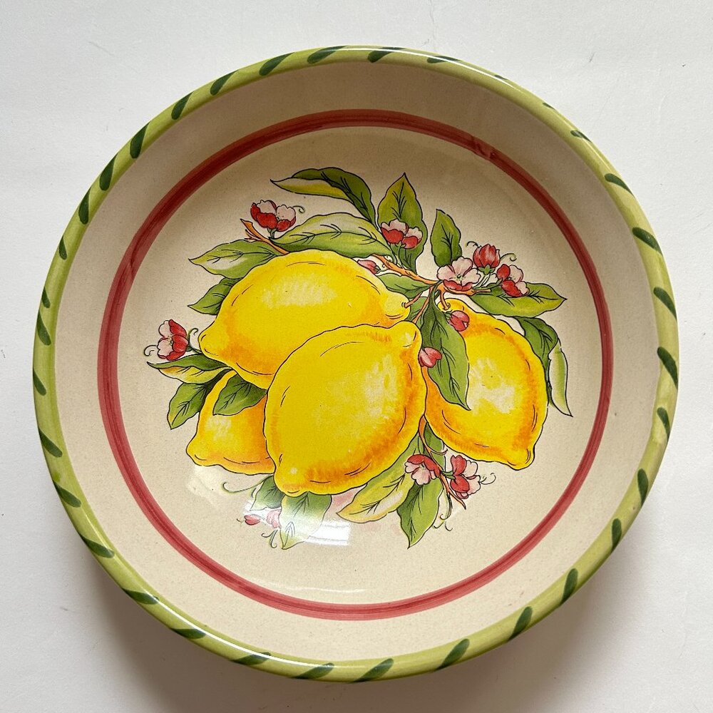 Moma Ceramiche Artigianali Italy Lavorate a Mano Italian Art Pottery Bowl Lemons